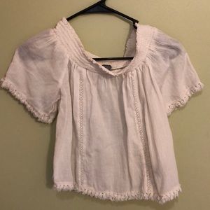 White off the shoulder shirt!